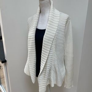 525 America Ivory Ribbed Cardigan